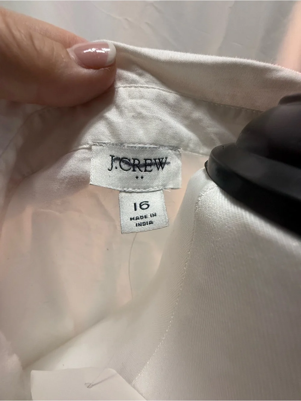 J. Crew White Short Sleeve Shirt Dress